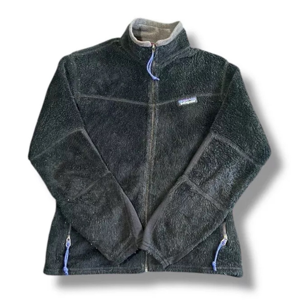 Vtg Patagonia Women’s Black Regulator 2 Full Zip Fleece Sweater Size Medium USA